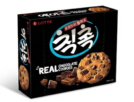 Korean Snack Lotte ChicChoc Original 180g Soft Delicious Chocolate Cookie Snack
