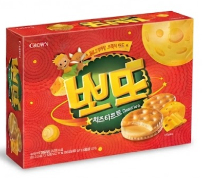 Korean Snack Crown Potto Cheese Tarte 322G Delicious Cracker Snack