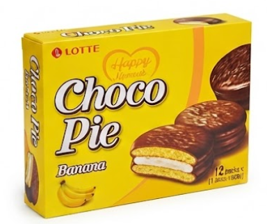 Lotte Choco Pie Banana Flavor 11.85 oz (336 g)