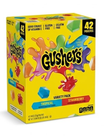 Gushers Strawberry Splash and Tropical Flavors 42 Count
