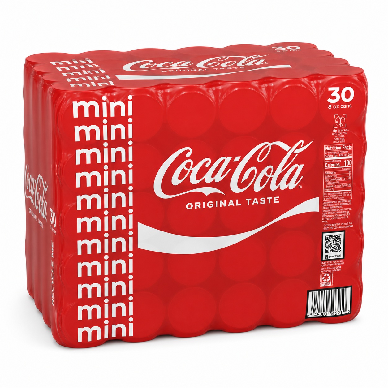 Coca-Cola Mini Cans 8 Fluid Ounce (Pack of 30)