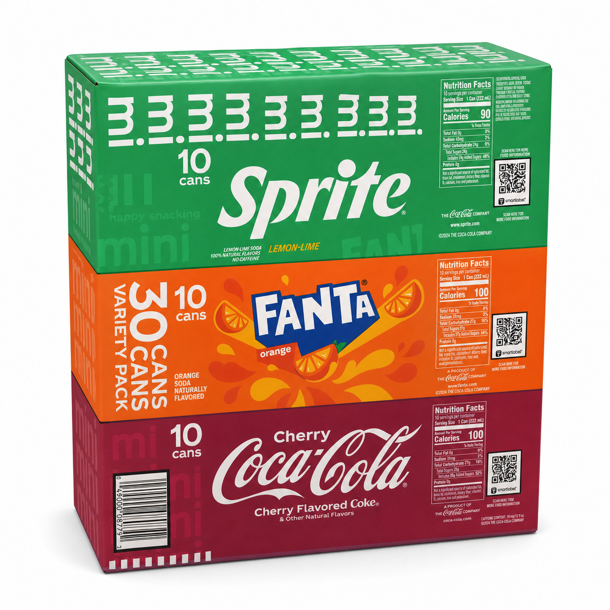 Coca-Cola Mini Cans Variety Pack (7.5oz / 30pk)