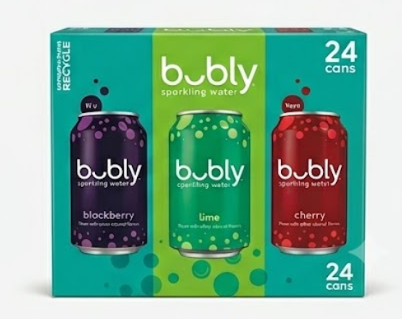 Bubly Collections 16-Pack of Bellini Bliss + Strawberry Sunset Flavored Sparkling Water 12 Fl Oz On-The-Go Aluminum Can