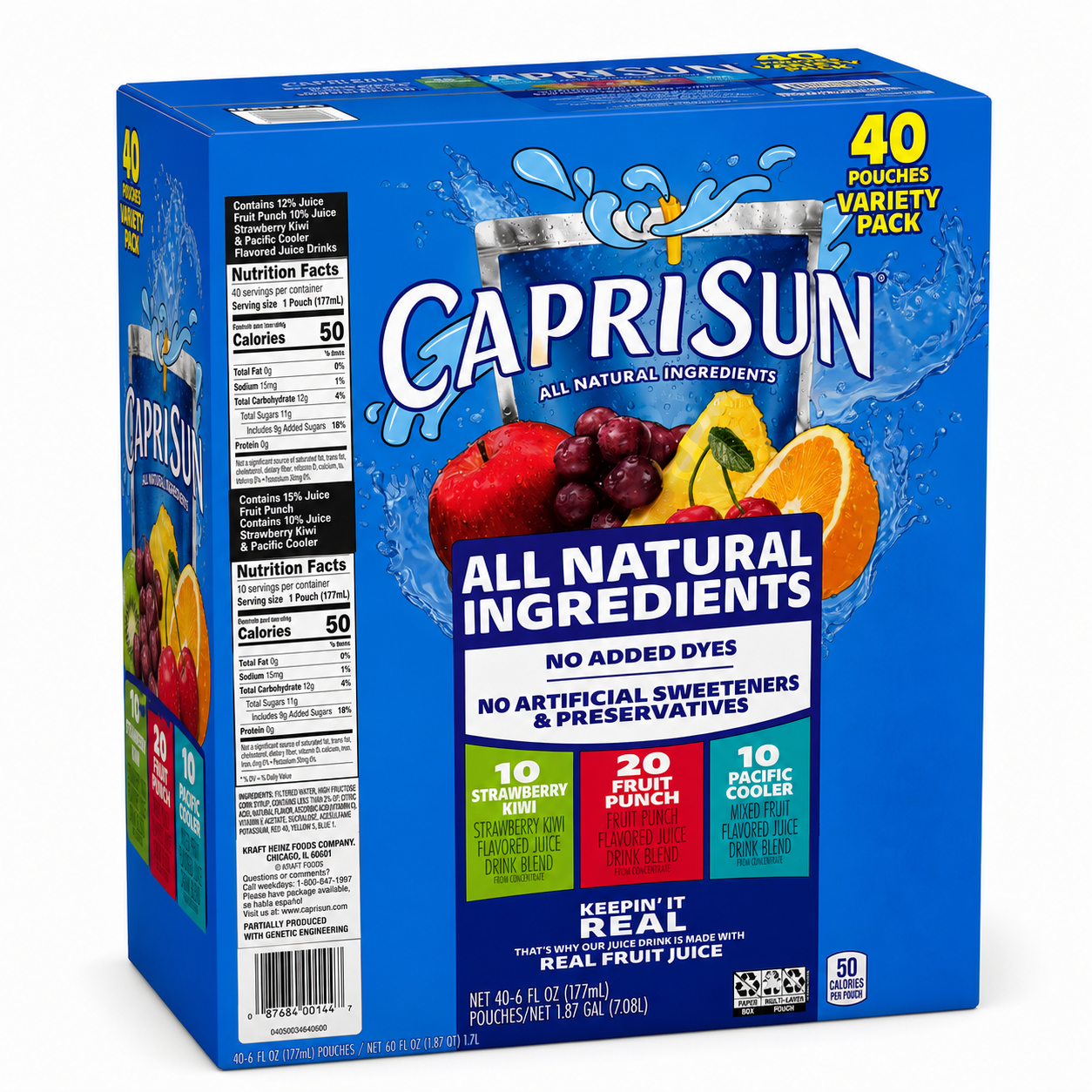Capri Sun Fruit Juice Pouches Variety Pack, 6 oz