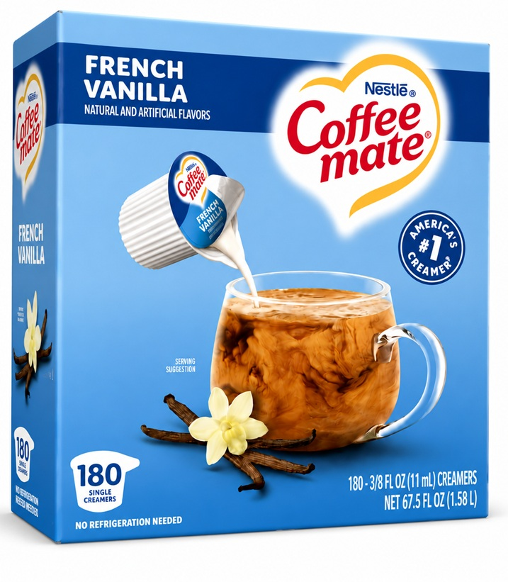 Coffee Mate French Vanilla Liquid Coffee Creamer Singles ct