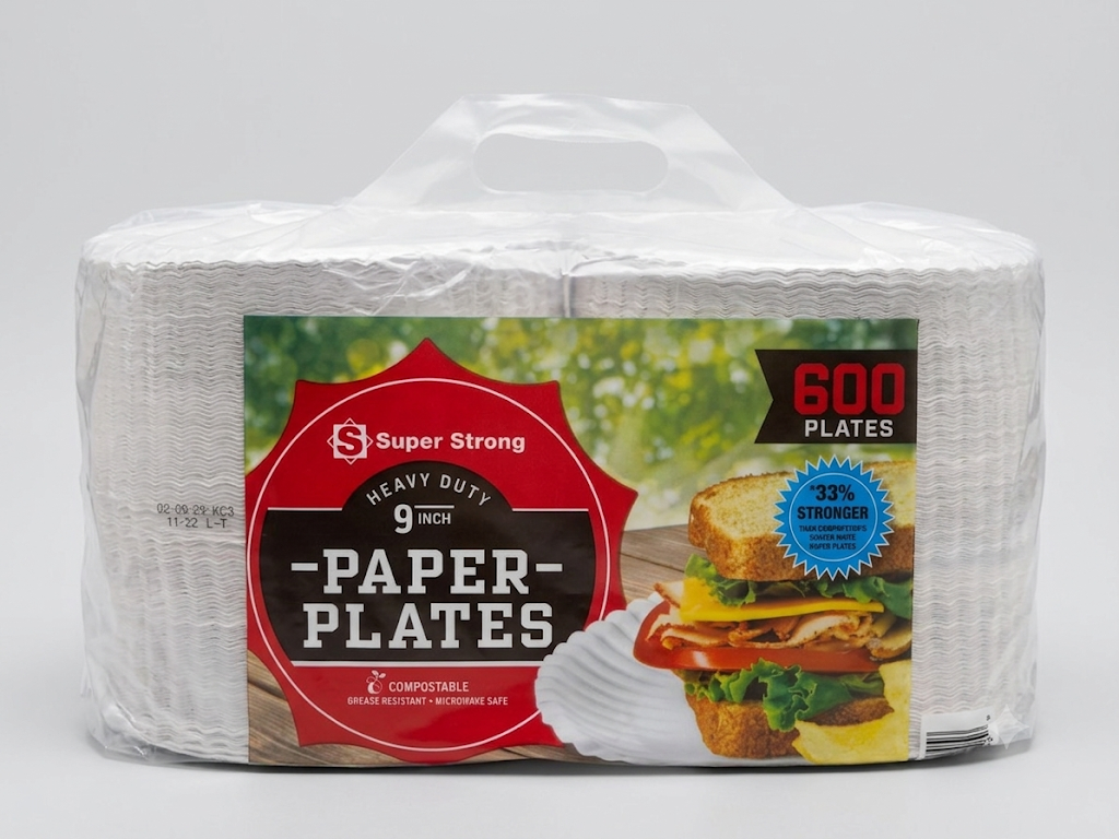 Members Mark 10 1/16 in Ultra Plates, White, Blue, Green
