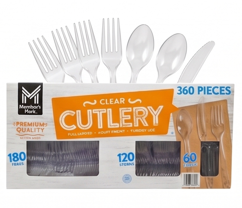 Member's Mark Clear Cutlery Combo Pack, Forks, Knives