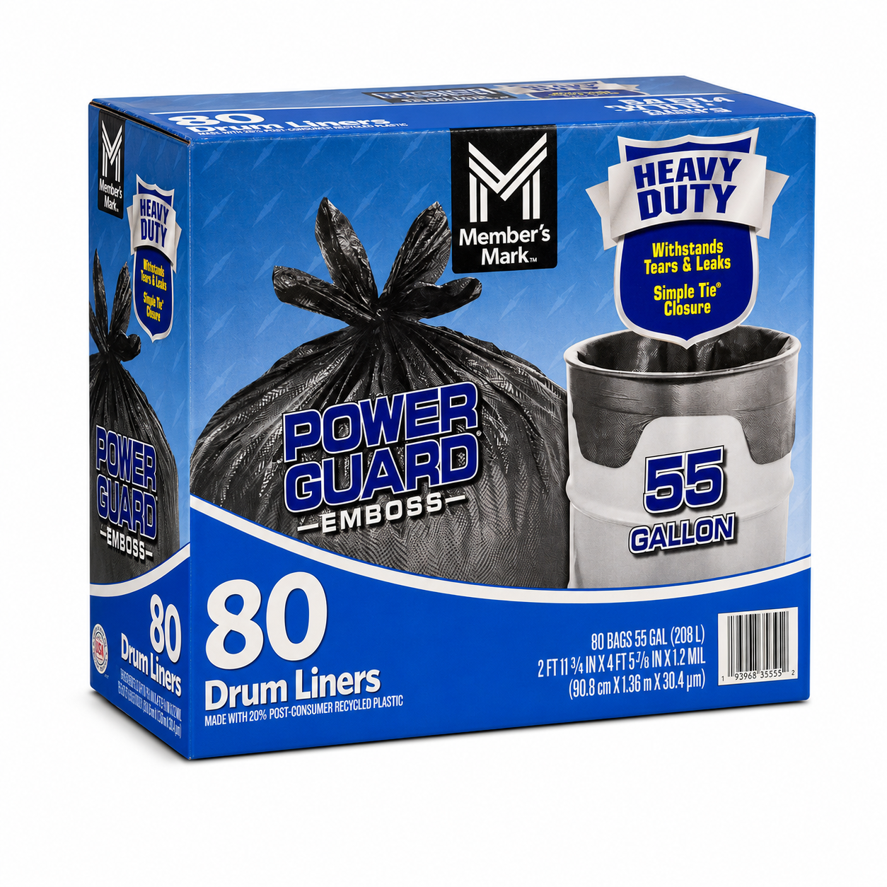 Member's Mark Simple Tie Heavy Duty Black Trash Bags