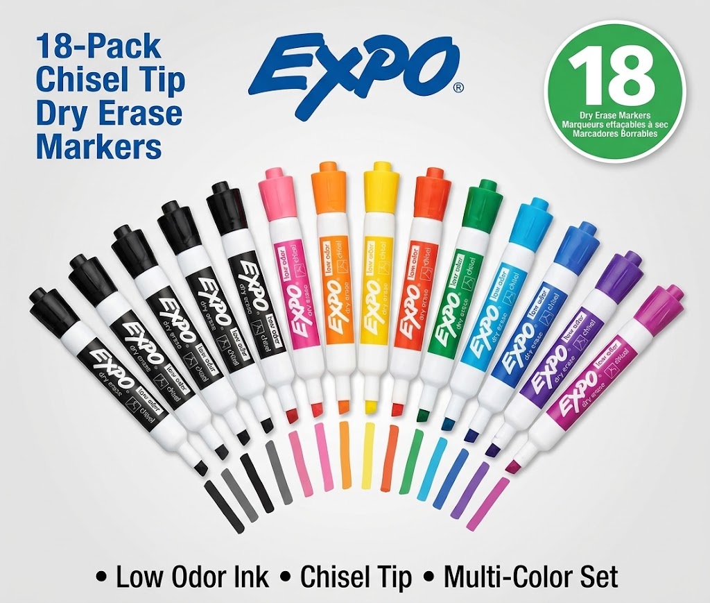 Expo Chisel Tip Dry Erase Markers